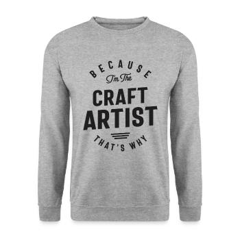 Craft Artist Job Title Profession - Unisex Sweatshirt - salt & pepper - Front - Alina (178cm) & Michal (187cm)