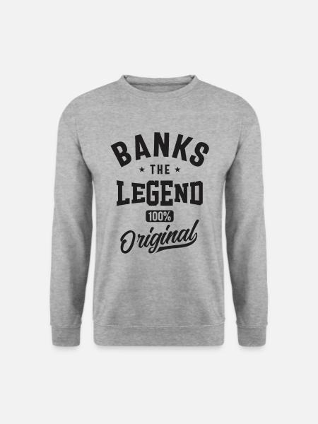 Banks Custom Name - Unisex Sweatshirt - salt & pepper