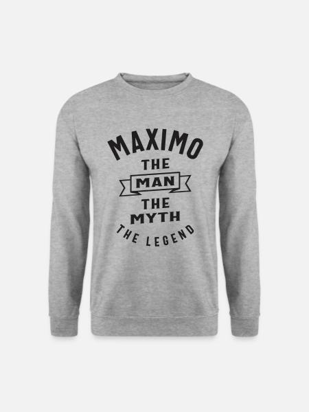Maximo Custom Name - Unisex Sweatshirt - salt & pepper