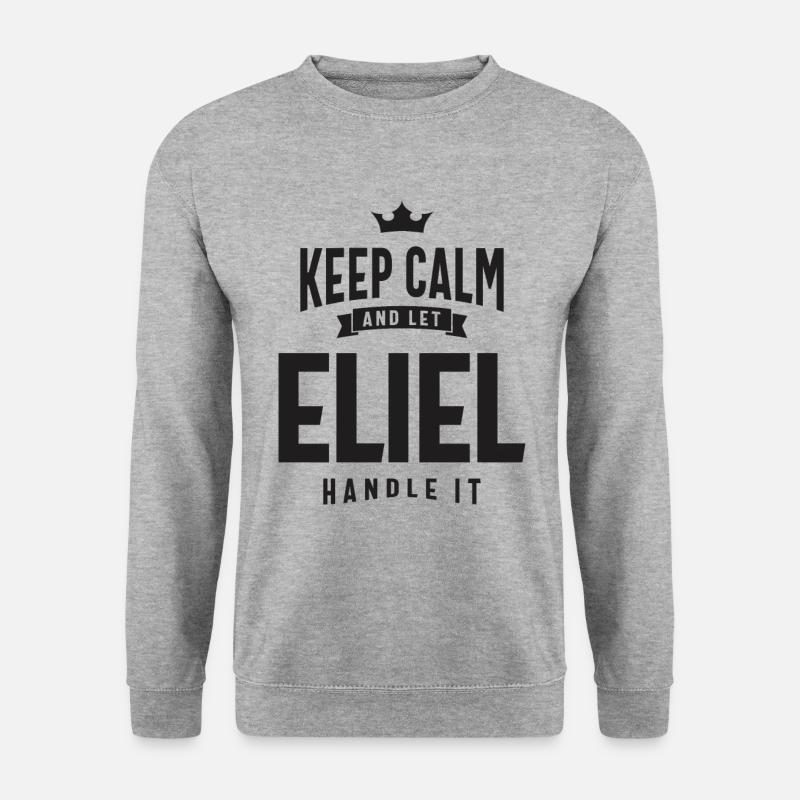 Eliel Benutzerdefinierter Name - Unisex Pullover - Weißgrau meliert