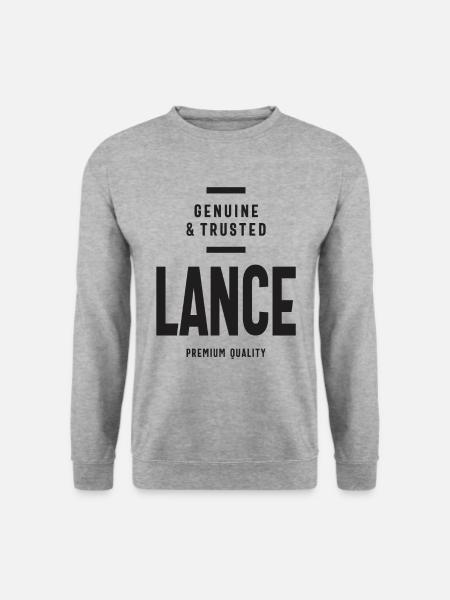 Lance Custom Name - Unisex Sweatshirt - salt & pepper