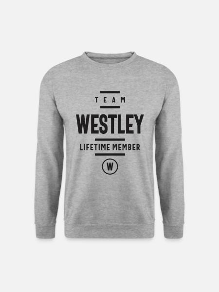 Westley Custom Name - Unisex Sweatshirt - salt & pepper