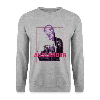 Auslander Double Expo - Unisex Pullover - Weißgrau meliert - Vorne - Alina (178cm) & Michal (187cm)
