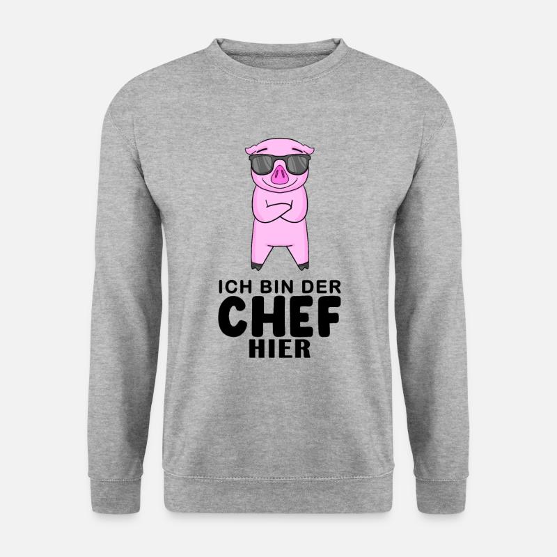 Chef Spruch - Unisex Pullover - Weißgrau meliert