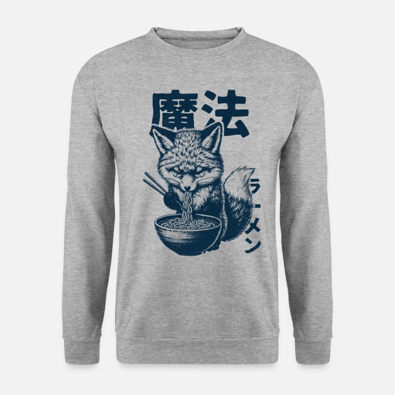 Ramen Kitsune Fox - Unisex Sweatshirt - salt & pepper