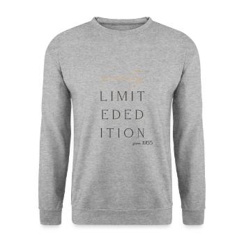 70th Birthday limited edition since 1955 Gift - Unisex Sweatshirt - salt & pepper - Front - Alina (178cm) & Michal (187cm)