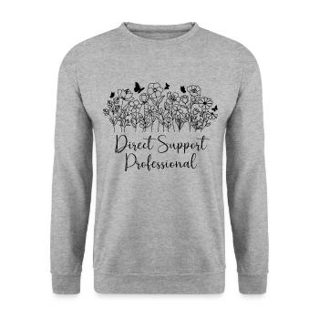 Direct Support Professional - Unisex Sweatshirt - salt & pepper - Front - Alina (178cm) & Michal (187cm)