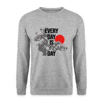 bonsai yamadori bonsai garden nebari bonsai tree - Unisex Sweatshirt - salt & pepper - Front - Alina (178cm) & Michal (187cm)