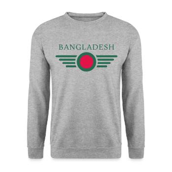 J’aime le Bangladesh, T-shirt design de style élégance - Sweat-shirt Unisexe - gris chiné - Devant - Alina (178cm) & Michal (187cm)