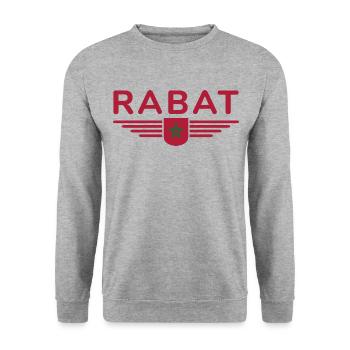 Morocco Rabat Fan Outfit Design T Shirt - Unisex Sweatshirt - salt & pepper - Front - Alina (178cm) & Michal (187cm)