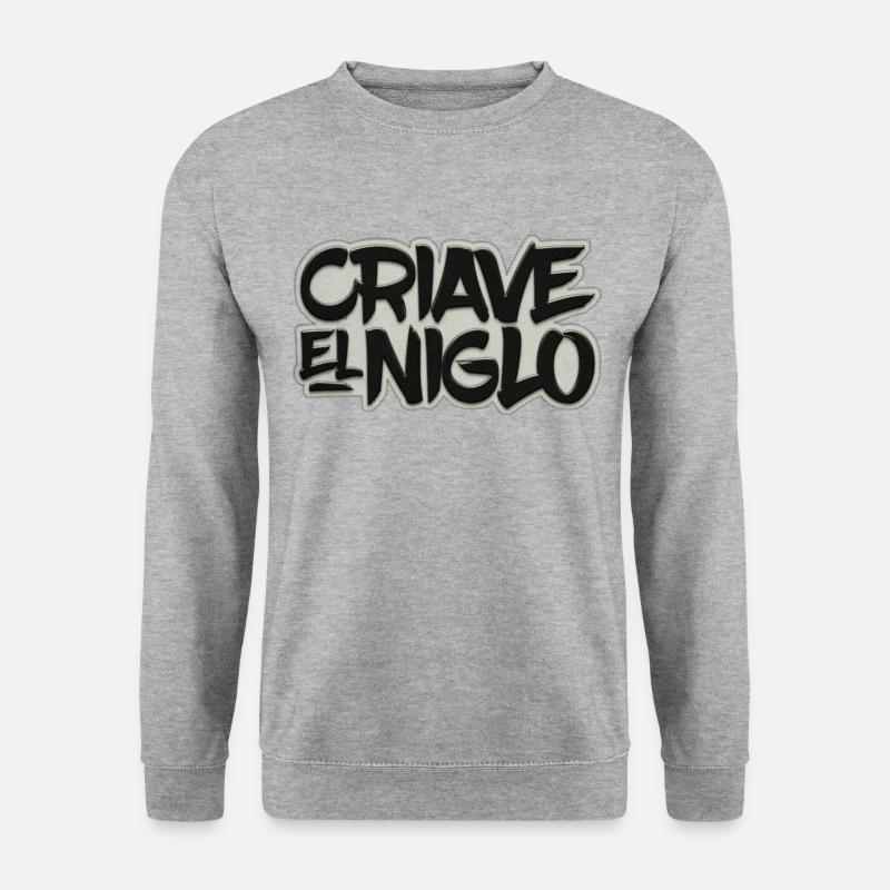 Nähen - Unisex Pullover - Weißgrau meliert