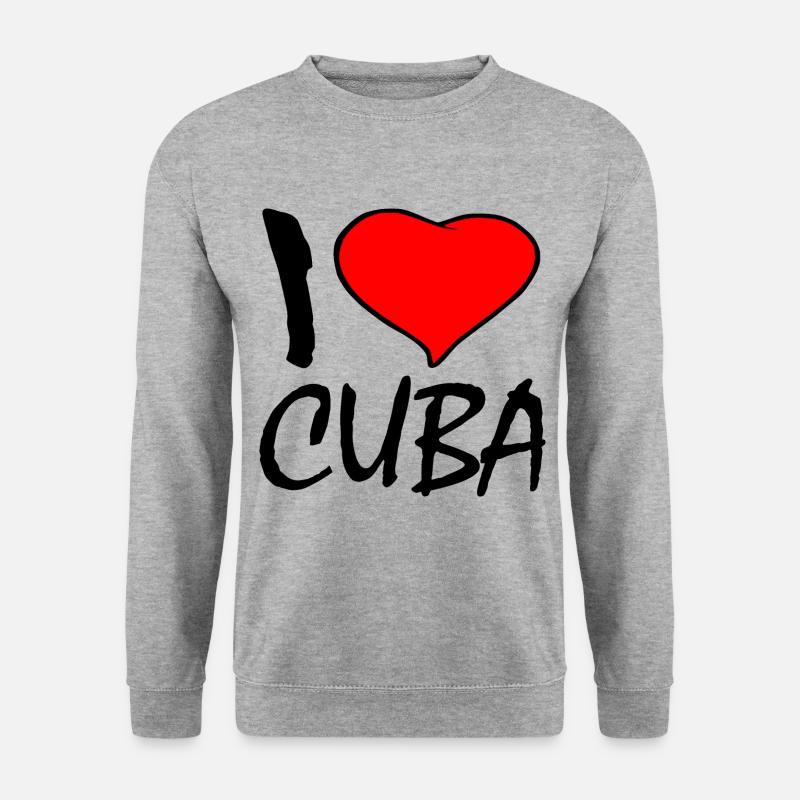 Cuba - Unisex Pullover - Weißgrau meliert