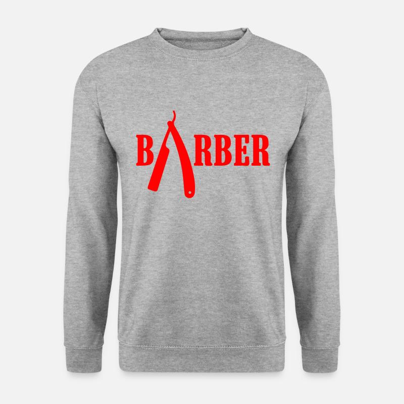 Barber Friseur Spruch - Unisex Pullover - Weißgrau meliert