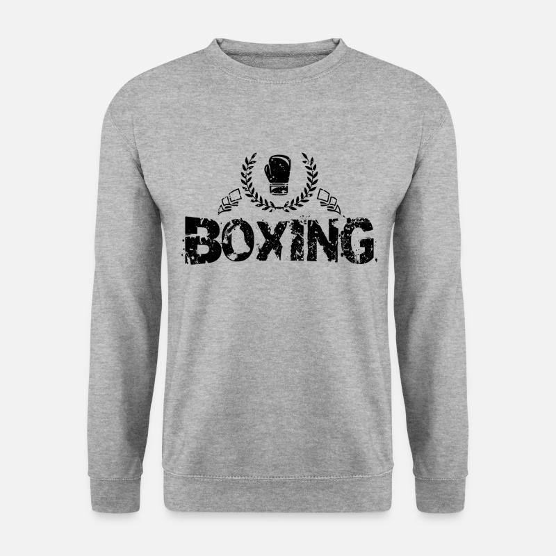 boxen sport - Unisex Pullover - Weißgrau meliert