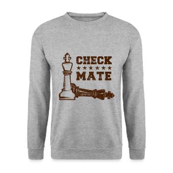 Checkmate Chess Chess saying - Unisex Sweatshirt - salt & pepper - Front - Alina (178cm) & Michal (187cm)