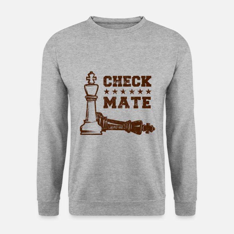 Échecs échec et mat Échecs disant - Sweat-shirt Unisexe - gris chiné