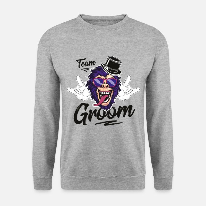 Monkey Groom Team Party - Unisex Sweatshirt - salt & pepper