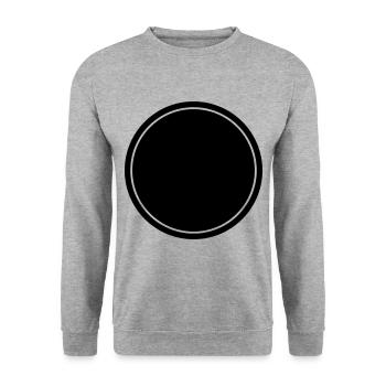 circle symbol blank icon - Unisex Sweatshirt - salt & pepper - Front - Alina (178cm) & Michal (187cm)