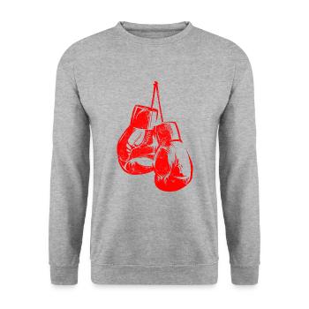Boxing gloves boxing icon - Unisex Sweatshirt - salt & pepper - Front - Alina (178cm) & Michal (187cm)
