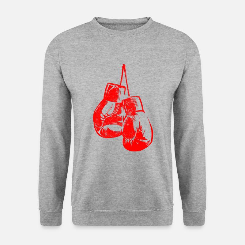 Boxhandschuhe Boxen Symbol - Unisex Pullover - Weißgrau meliert