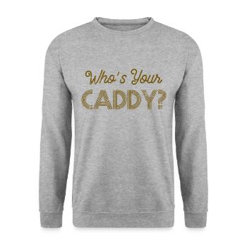 Golf saying Caddy - Unisex Sweatshirt - salt & pepper - Front - Alina (178cm) & Michal (187cm)