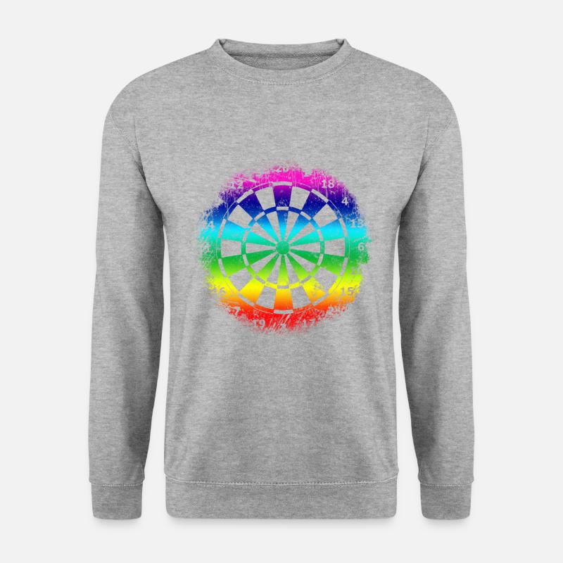 Darts Dartboard Dartscheibe - Unisex Pullover - Weißgrau meliert