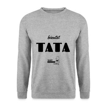 Future tata - Sweat-shirt Unisexe - gris chiné - Devant - Alina (178cm) & Michal (187cm)