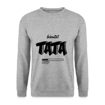 Future tata - Sweat-shirt Unisexe - gris chiné - Devant - Alina (178cm) & Michal (187cm)