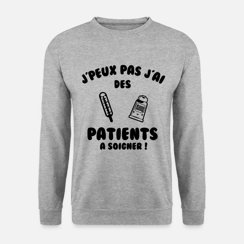Patient à soigner - Sweat-shirt Unisexe - gris chiné