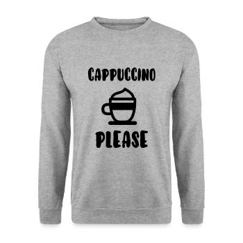 Cappuccino please - Unisex Sweatshirt - salt & pepper - Front - Alina (178cm) & Michal (187cm)