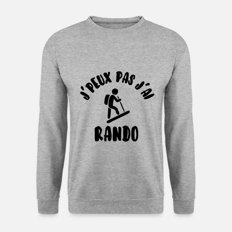 J’peux pas j’ai rando - Sweat-shirt Unisexe - gris chiné