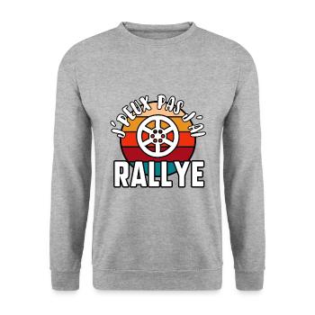 J’peux pas j’ai rallye - Sweat-shirt Unisexe - gris chiné - Devant - Alina (178cm) & Michal (187cm)