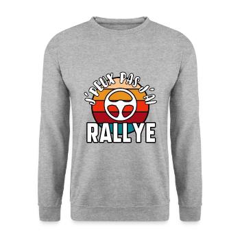 J’peux pas j’ai rallye - Sweat-shirt Unisexe - gris chiné - Devant - Alina (178cm) & Michal (187cm)