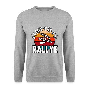 J’peux pas j’ai rallye - Sweat-shirt Unisexe - gris chiné - Devant - Alina (178cm) & Michal (187cm)
