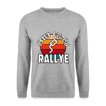 J’peux pas j’ai rallye - Sweat-shirt Unisexe - gris chiné - Devant - Alina (178cm) & Michal (187cm)
