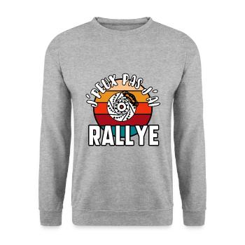 J’peux pas j’ai rallye - Sweat-shirt Unisexe - gris chiné - Devant - Alina (178cm) & Michal (187cm)