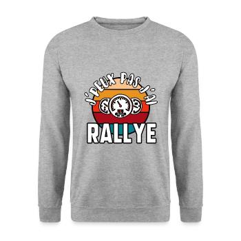 J’peux pas j’ai rallye - Sweat-shirt Unisexe - gris chiné - Devant - Alina (178cm) & Michal (187cm)