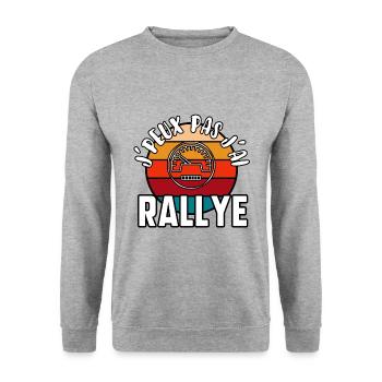 J’peux pas j’ai rallye - Sweat-shirt Unisexe - gris chiné - Devant - Alina (178cm) & Michal (187cm)