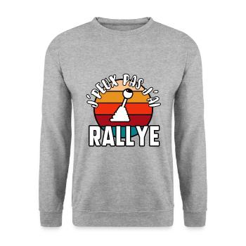 J’peux pas j’ai rallye - Sweat-shirt Unisexe - gris chiné - Devant - Alina (178cm) & Michal (187cm)