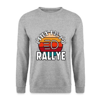 J’peux pas j’ai rallye - Sweat-shirt Unisexe - gris chiné - Devant - Alina (178cm) & Michal (187cm)