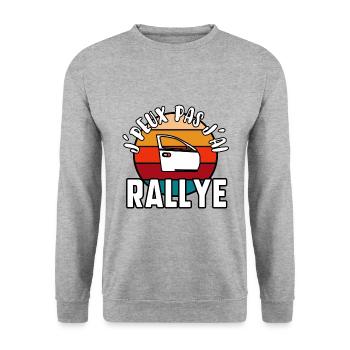 J’peux pas j’ai rallye - Sweat-shirt Unisexe - gris chiné - Devant - Alina (178cm) & Michal (187cm)