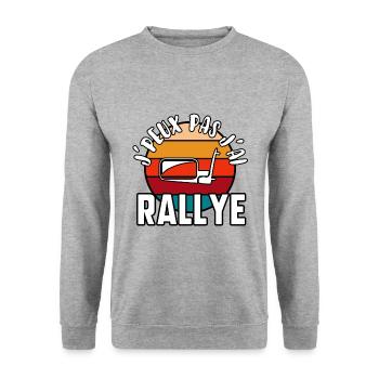 J’peux pas j’ai rallye - Sweat-shirt Unisexe - gris chiné - Devant - Alina (178cm) & Michal (187cm)
