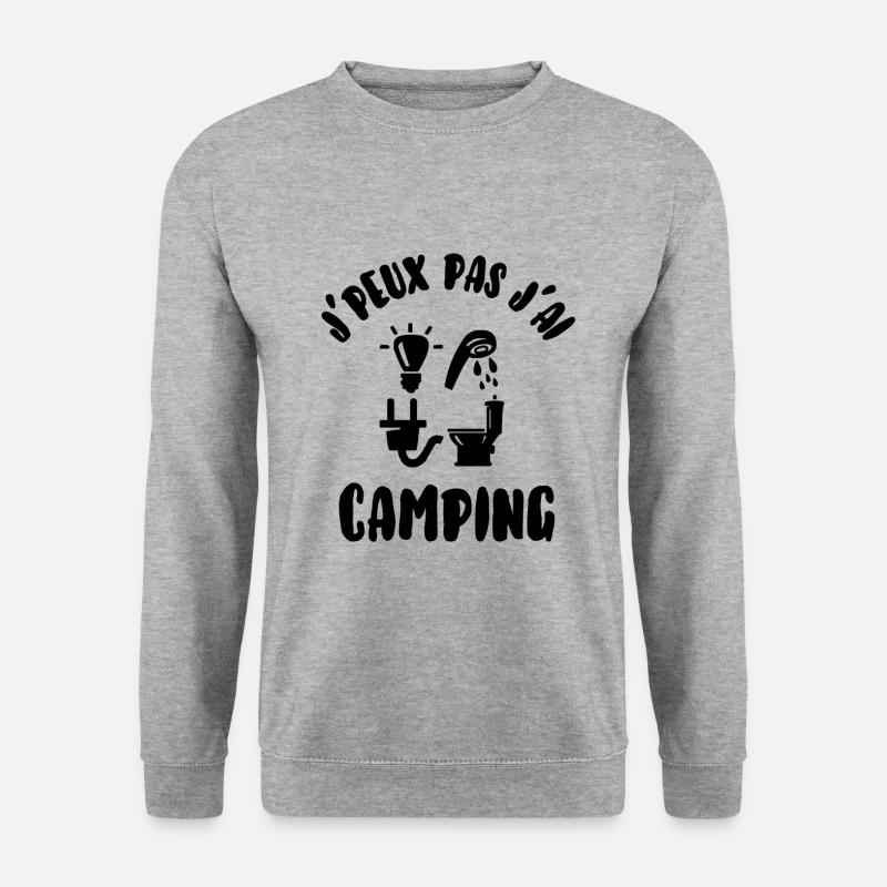 J’peux pas j’ai camping - Sweat-shirt Unisexe - gris chiné