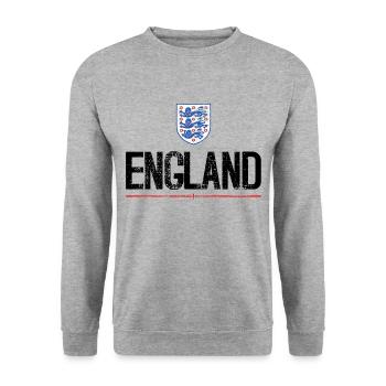 Retro Vintage England Flagge - Unisex Pullover - Weißgrau meliert - Vorne - Alina (178cm) & Michal (187cm)