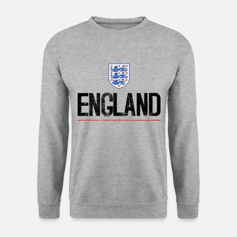 Retro Vintage England Flagge - Unisex Pullover - Weißgrau meliert