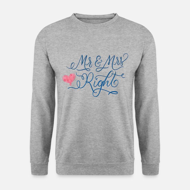 Wedding: Mr & Mrs Right - Unisex Sweatshirt - salt & pepper