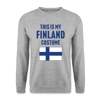 Dieses mein Finnland Kostüm - Unisex Pullover - Weißgrau meliert - Vorne - Alina (178cm) & Michal (187cm)
