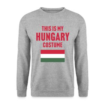 C’est mon costume de Hongrie - Sweat-shirt Unisexe - gris chiné - Devant - Alina (178cm) & Michal (187cm)