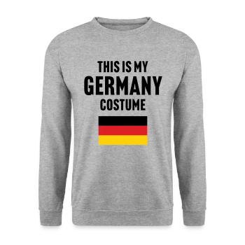 Dieses mein Deutschland Kostüm - Unisex Pullover - Weißgrau meliert - Vorne - Alina (178cm) & Michal (187cm)