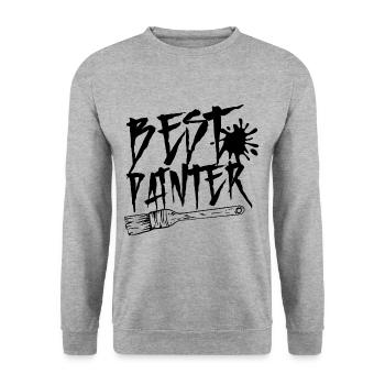 Bester Maler Beruf Malerbetrieb Malen Lackierer - Unisex Pullover - Weißgrau meliert - Vorne - Alina (178cm) & Michal (187cm)